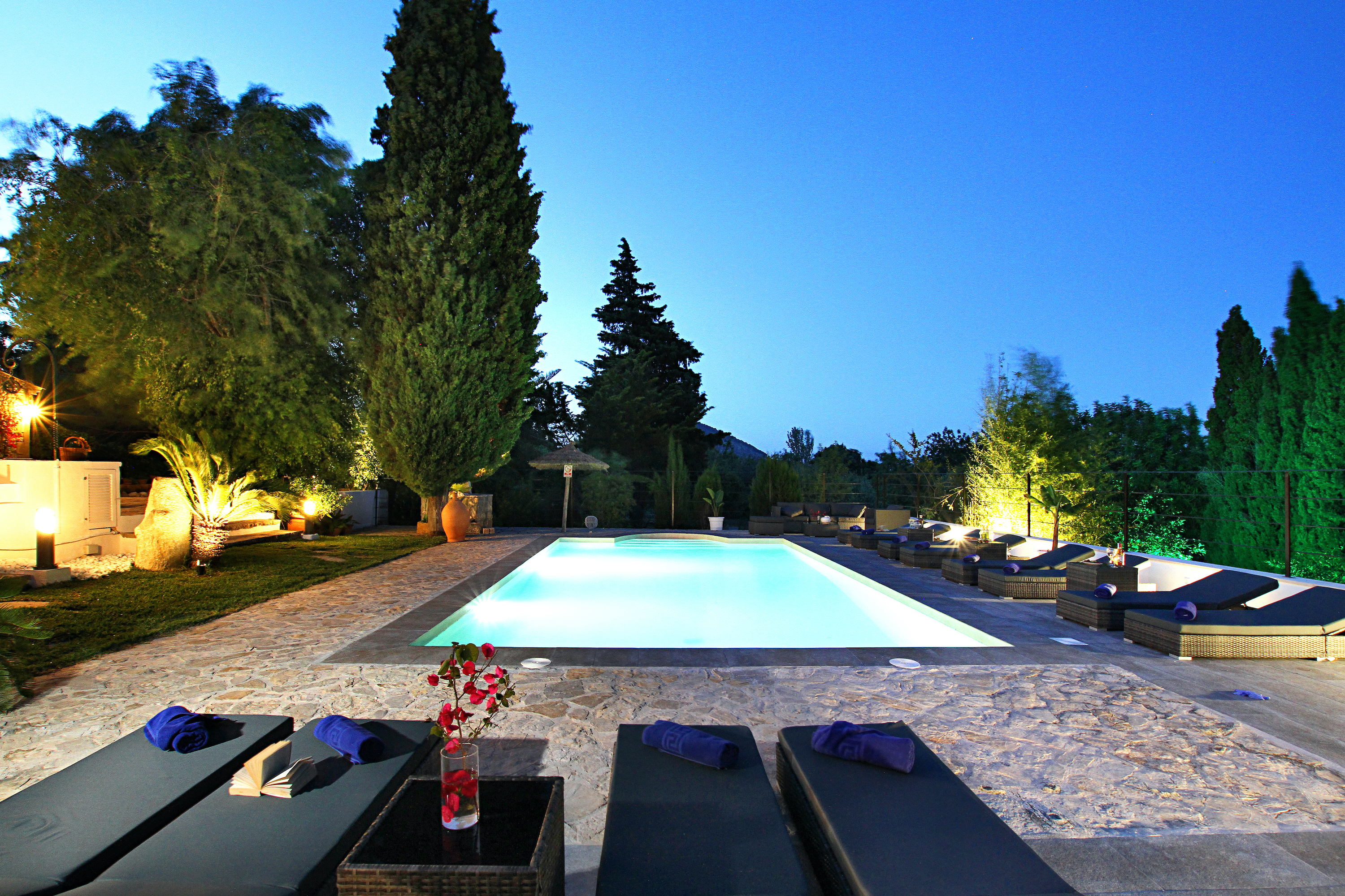 Pool at night